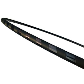 SpinMajik Beginner Exercise Hula Hoop for Fitness and Fun Made for Adults Weighted at 1 Pound (Choose Your Size and Tape Job) (Black Hematite, 38)