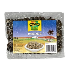 Tropical Sun Moringa Seeds | 100% Natural Whole Seeds | Ideal for Herbal Tea and Culinary Uses | 50g (Pack of 1)
