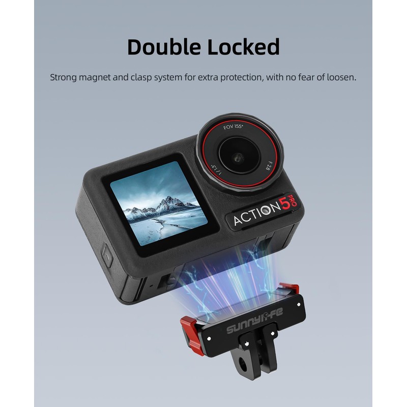 Magnetic Mount for DJI Osmo Action 5 Pro, Quick Release