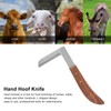 Steel Hoof Knife L Shaped Ergonomic Curved Handle Hoof Trimming
