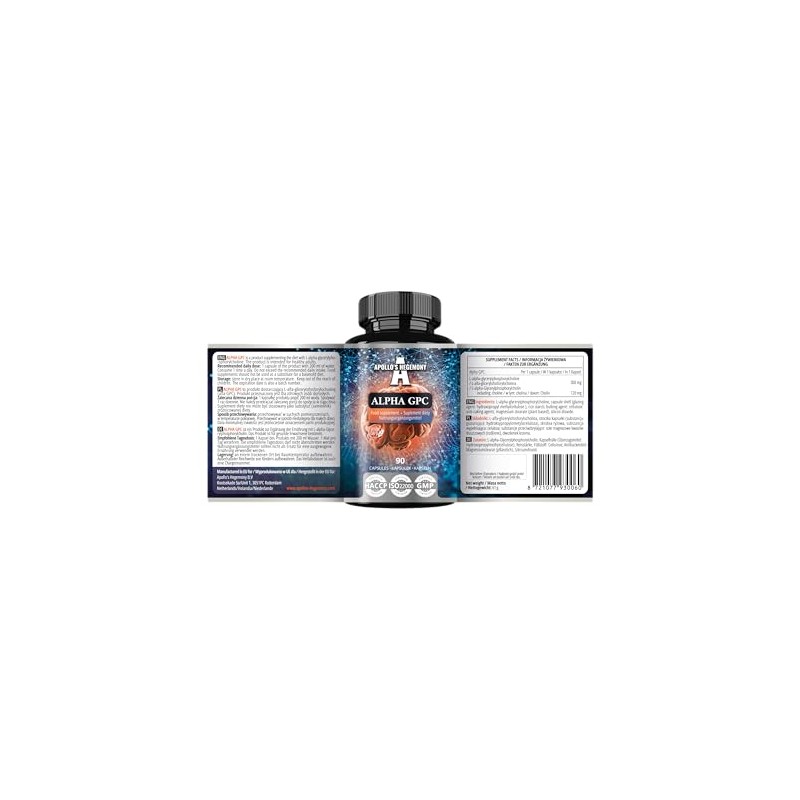 Alpha-GPC 600mg per Daily Dose - 90 Vegan Choline Capsules