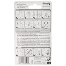 Command Designer Bath Hooks, Medium, White, 2-Hooks with Water-Resistant Strips (17081B-ES)