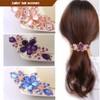 Riggle Barrette Clip On Hair Clip, Hair Ornament, Glitter, Flowers,