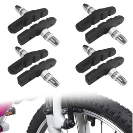 Pack of 8 Bicycle Brake Pads, 70 mm Bicycle Brake Pads, Bicycle Brake Pads, Brake Shoes for V-Brake, Bicycle Brake, Brake Pads Set for Road Bike, Mountain Bike