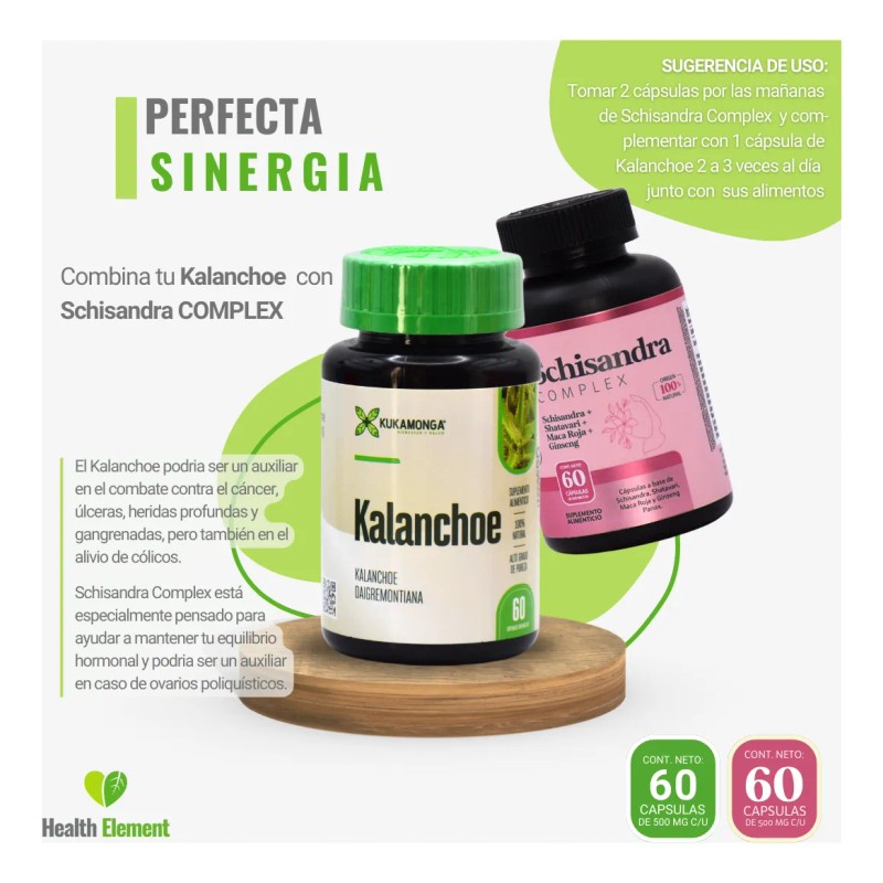 Kit Schissandra Complex Shatavari Ginseng Kalanchoe Sin Sabor