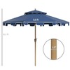 9' Patio Umbrella with Push Button Tilt and Crank, Double