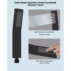 Hibbent 10 Inch All Metal Rainfall Shower Head With Handheld