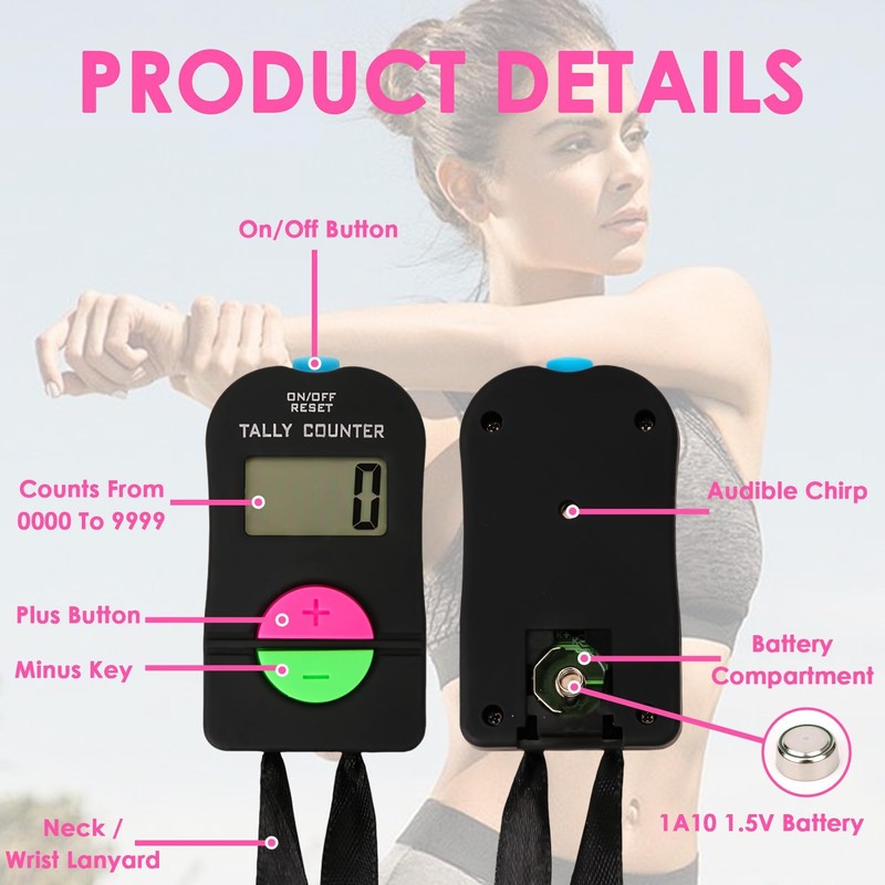 GCNWW 3 Pcs Digital Handheld Clicker Counter, Practical Electronic Clicker