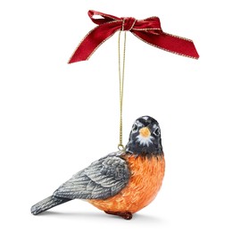 Spode Christmas Tree Robin Bird Ornament - Festive Holiday Decoration, Novelty Bauble for Seasonal Decor - Ideal Holiday Keepsake Ornament for Christmas - Collectible Ornament for Home Decoration