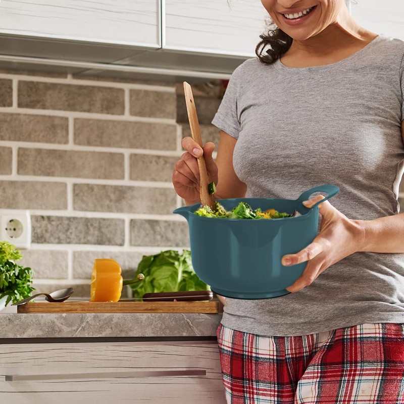 BoxedHome 4 Pack Nesting Mixing Bowl with Pour Spout and