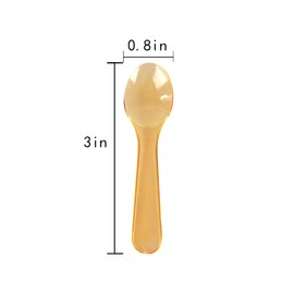 EYAKEG 100pcs 3"" Spoon Plastic Mini Spoons, Assorted Ice Cream Spoons Dessert Spoons (Multicolour)