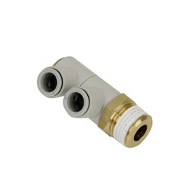 SK11 One-Touch Pipe Fitting Double Universal Elbow for 0.4 inch (10 mm) Hose R1/2 KQ2VD10-04AS
