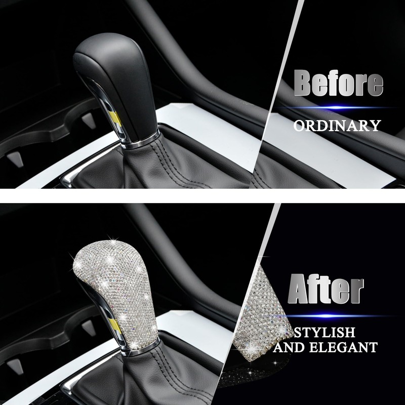 TOMALL Bling Gear Shift Knob Cover Compatible with Mazda 3
