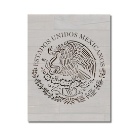 Mexican Flag Stencil Template Reusable for Painting on Walls, Wood, Arts and Crafts - 11 x 17 Inches