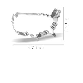 4.7 inch American Map Cookie Cutter - Stainless Steel