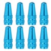 sourcing map 8pcs Bike Valve Caps Anodized Aluminum Road Bicycle