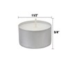 Stonebriar Unscented Long Burning White Tealight Candles, Bulk Pack, 6-7