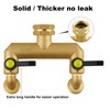 HQMPC Garden Hose 2 Way Valve Brass Splitter with Solid