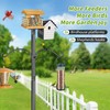 Bird Feeder Pole, 80 Inch Bird House Pole Stand for