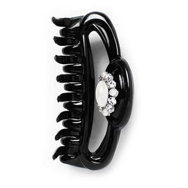 Caravan Open Hair Clip Decorated with Stonesc & Pearl Made in France