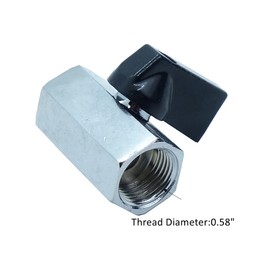 HongBoW Hardware 3Pcs 3/8" Brass Mini Ball Valve NPT Female x Female Shut-Off Valve