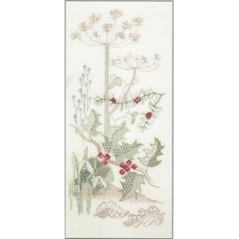 Bothy Threads Cross-stitch Kit, Cotton, Multi Colour, One - DWSP04 - 29cm x 13cm - Winter Floral - Adult