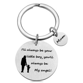 PHOCKSIN Mum Son Keyring Gifts to Mum Stainless Steel Key Ring for Women Mothers Day Gifts