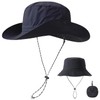 AFZH Men's Safari Hat, 2-Way Folding, Integrated Storage, Compatible Head