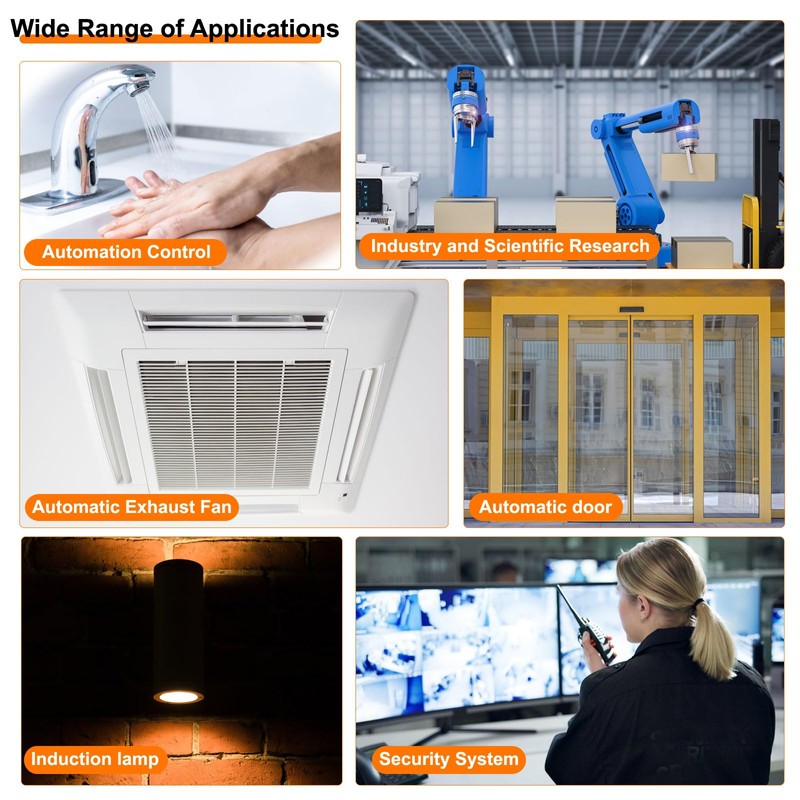 sourcing map 10 Pcs Ultrasonic Module Distance Sensor TCT40-16R/T High