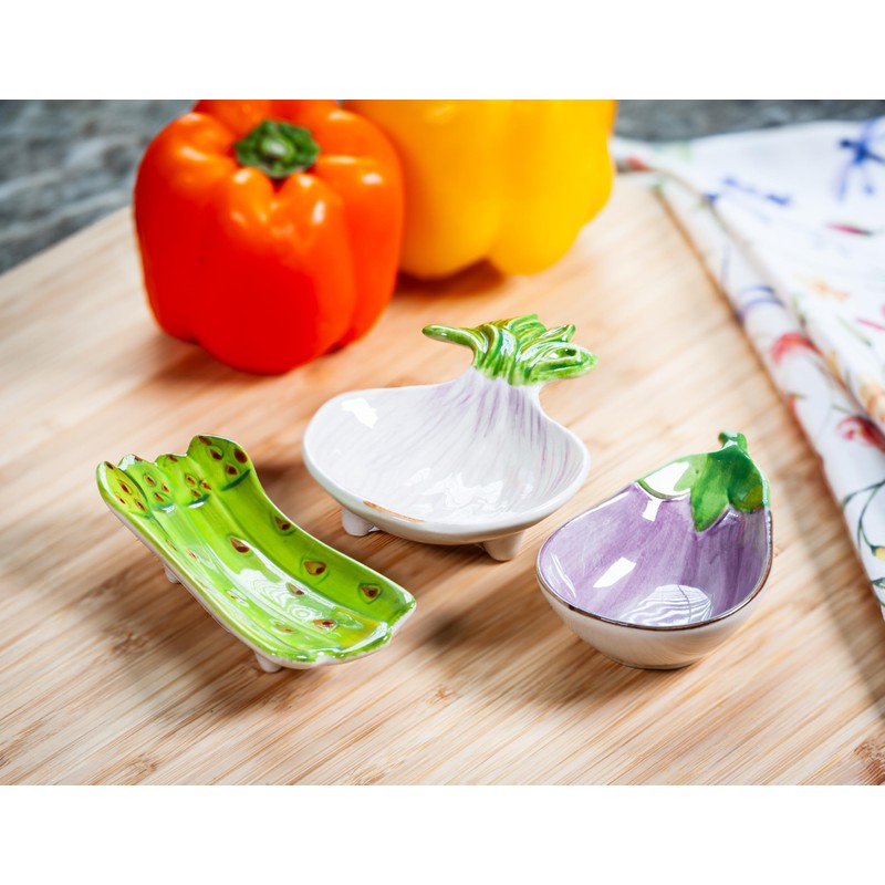 Abbott Collection Small Asparagus Dish - Stoneware, Green (4" L)