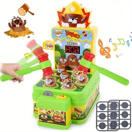 XSS Whack Game with 2 Hammers, Electronic Mini Arcade Toy for Kids 3 4 5 6 + Years, Blow the Mole Music Knocking Game Interactive Educational Gift for Kids Baby Toddlers - Color: Cartoon Zombie, Size: 1 PACK