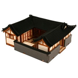 DIY Wooden Model Assembly Kit HO Seoul Bukchon Hanok A YM-613 / DIY 나무 모형 조립 키트 HO 서울북촌한옥A YM-613