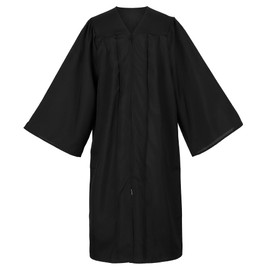 Erligo Unisex Matte Graduation Cap and Gown with Stole Honor Cords Set for High School College Bachelor (Standard, Black, 54)