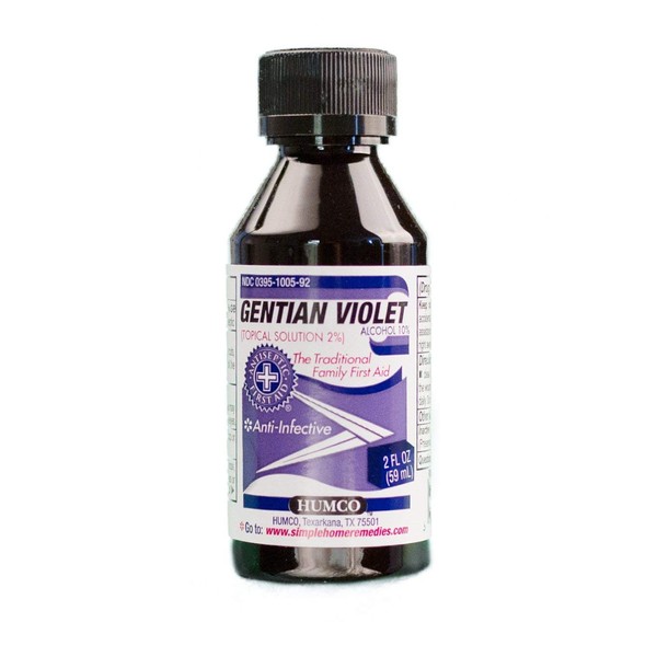 GENTIAN VIOLET SOL 2% ***HUM Size: 2 OZ Packaging may