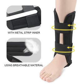 Ankle Support Brace,Adjustable Ankle Brace Strap,Men's and Women's Ankle Brace for Sports Protection,Plantar Fasciitis,Achilles Tendonitis,Ligament Injury,Injury Recovery(M)