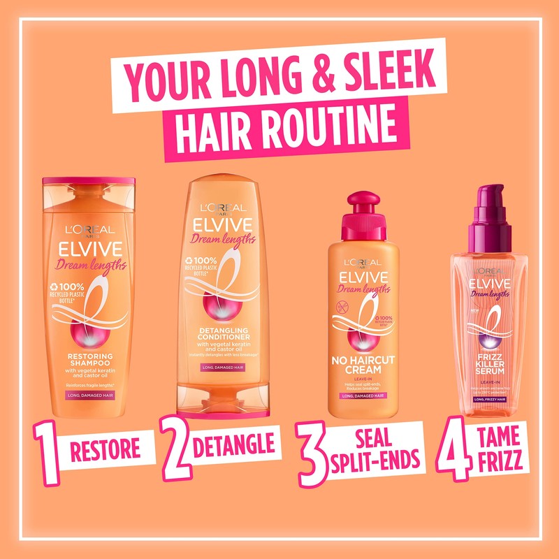 Elvive Haircare L'Oreal Dream Lengths Long Hair Shampoo, 700 ml