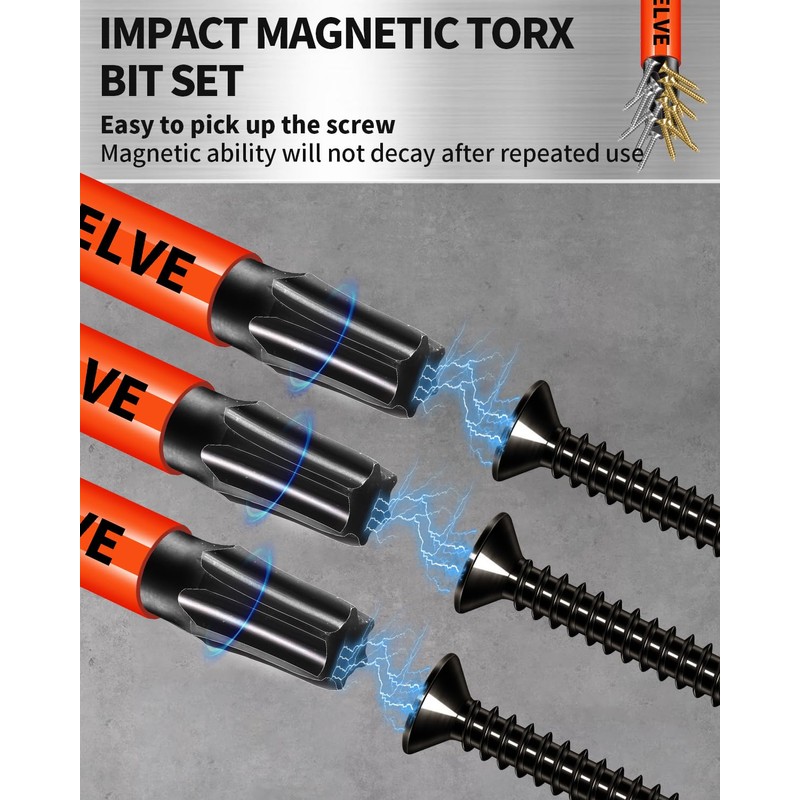 DYRECELVE Impact Torx Bit Set T15 T20 T25 T30 T40,