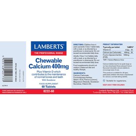 Lamberts Chewable Calcium 400 mg 60 tabs