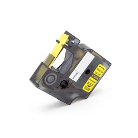 vhbw Label Tape Cartridge Compatible with Dymo Rhino ILP 219 Label Printer Black on Yellow Heat Shrink Tube Cassette 12mm