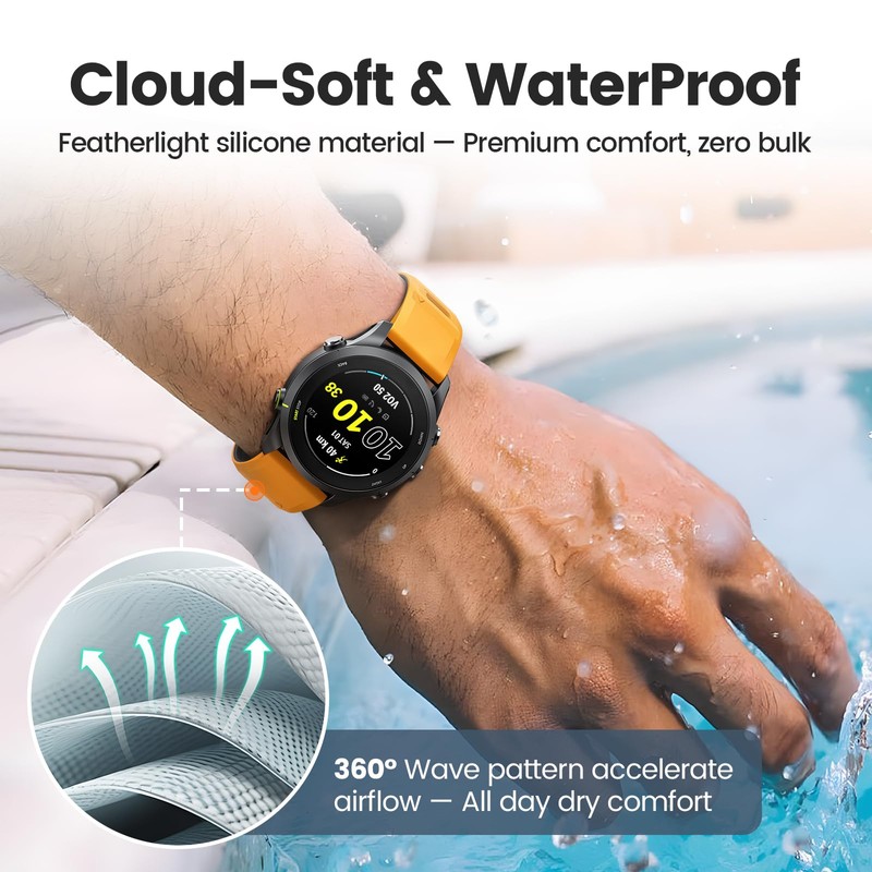 ANCOOL for Garmin Venu 3/Venu 2/Forerunner 265/255/Vivoactive 4 Watch Band,