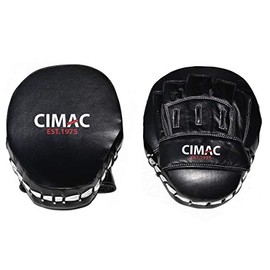 Cimac Boxing Pads Focus Mitts Adult Kids Men Women Curved Gym Fitness Training Martial Arts Black