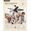 52 Inch Farmhouse Ceiling Fan with Light and Remote, Black