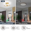 EIDISUNY LED Ceiling Light Modern Ceiling Lamp Silver Round Simple