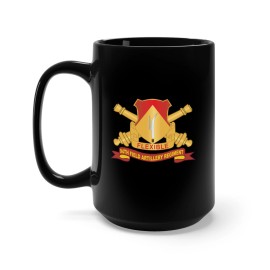 MIP Black Mug 15oz - 94th Field Artillery Regiment - DUI w Br - Ribbon X 300