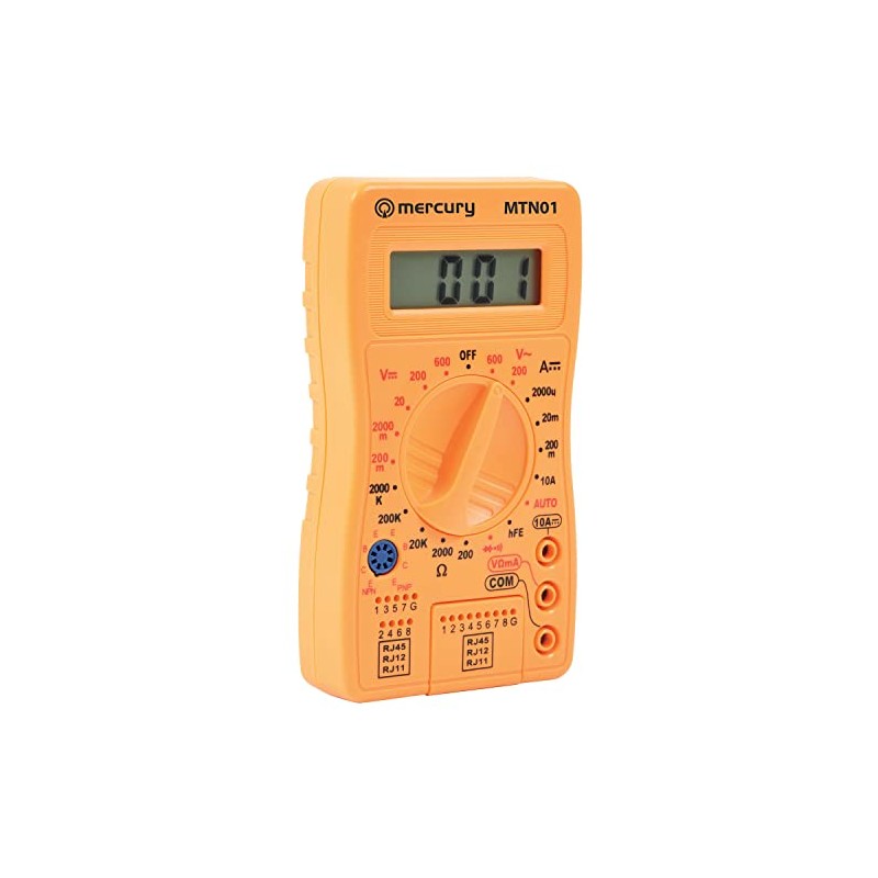 Mercury MTN-01 | Digital Multimeter with Network Testing,Yellow