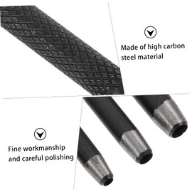 WOONEKY 6pcs Leather Belt Hole Puncher Heat Treated Punch Tool Easy to Use for Leather Craft Projects