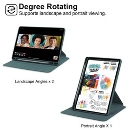 idudao Case Cover for Honor Pad X8a 11 inch 2024,360 Multi angle rotation Protective Cover for 11"Pad X8a tablet, Dark Green