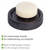 WENKO Polaris Jet Anthracite Ceramic Soap Dish Ideal for Hand