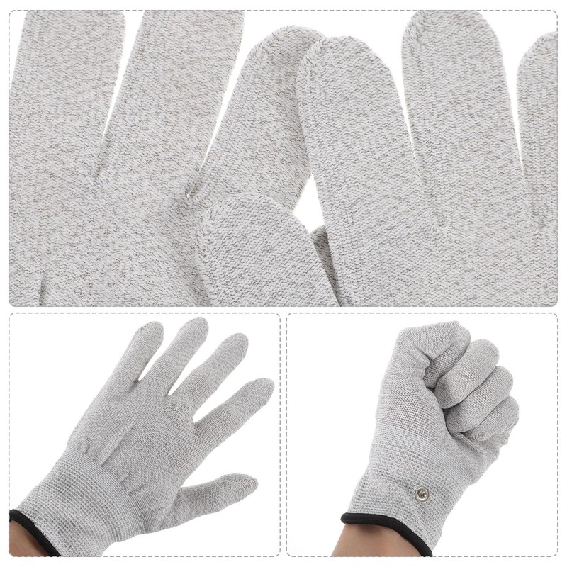 HEALLILY Conductive Glove Electrotherapy Massage Glove Compatible with TENS EMS