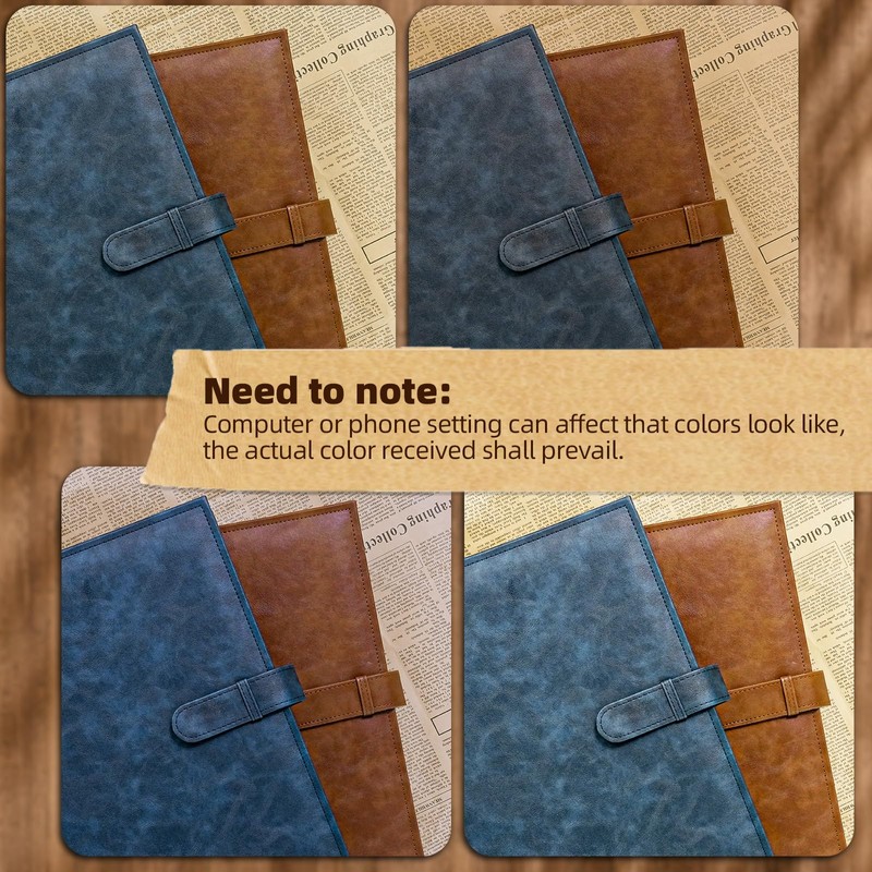 Vienrose 13"x11" Scrapbook Album Gift Set Faux Leather DarkBrown 60